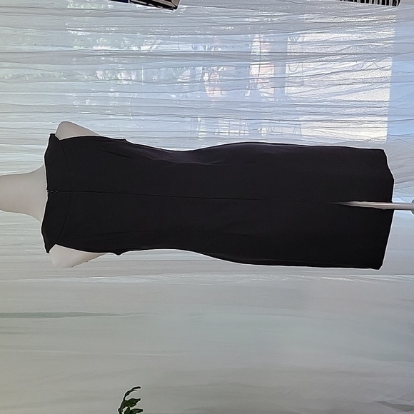 Connected Apparel Sleeveless Black Dress with Pearl Collar Size 8 EUC - Picture 3 of 10